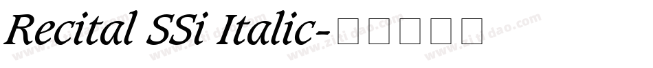 Recital SSi Italic字体转换
